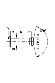 Resim Hafele Kapı Dürbünü Parlak Krom 31-57mm 170º 