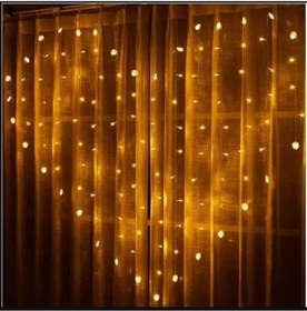 Resim gaman Çardak Şemsiye Şezlong Aydınlatma Perde Kalp Led 2 Metre X 1,5 Metre Gün Işığı 