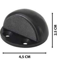 Resim Incarea Vidalı Siyah Plastik Kapı Stoperi Tamponu 