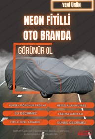 Resim AutoEN FİTİLLİ (TURUNCU) Chevrolet Spark Uyumlu Araba Çadırı (2005-2009) (GRİ) 