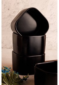 Resim Snippy Tera - 6'lı Seramik Kase Çok Amaçlı Kahvaltılık 300 Ml Siyah 