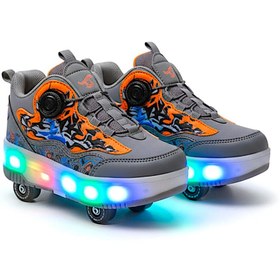 Resim sepona PATENLİ IŞIKLI ERKEK SPOR AYAKKABISI 4 TEKERLEKLİ PATEN – ON/OFF Tuşlu 