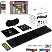 Resim Genel Markalar 16x32 Matrix Esnek Led Ekran Telefon Kontrollü Cama Yapışan Araba Ev Dükkan Ofis Bluetooth Tabela 