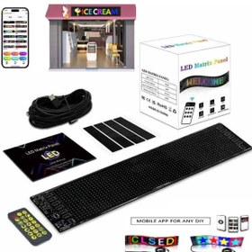 Resim Genel Markalar 16x32 Matrix Esnek Led Ekran Telefon Kontrollü Cama Yapışan Araba Ev Dükkan Ofis Bluetooth Tabela 