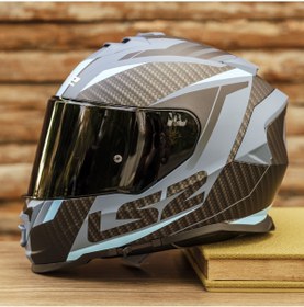 Resim LS2 Storm 2 Racer Mat Mavi Kask 