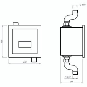 Resim NSA Fotoselli Sıva Altı Pisuvar 