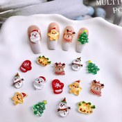 Resim 30 adet Noel Sevimli Karikatür Tırnak Charms, Noel Baba Kardan Adam Elk Noel Ağacı Nail Art Aksesuarları Nail Art Dekorasyon Için 