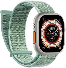 Resim Microsonic Apple Watch Series 11 42mm Hasırlı için Kordon Woven Yeşil [Watch Series 11 42mm ile Uyumlu Kordon - Yeşil] 