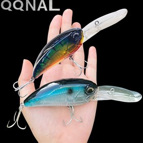 Resim QQNAL 1 adet 41g Yüzen Minnow Crankbait Balıkçılık Yemi - Tatlısu & Tuzlu Su Yapay Swimbait, 14.6cm/5.75in, Keskin Üçlü Kancalar ile Gerçekçi Tasarım, Karışık Renkler (Şeffaf, Işıltılı Mavi-Yeşil, Siyah), Balık Tutma için Yem, Yansıtıcı Balıkçılık Yemi, Sağlam Yapı 