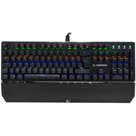 Resim Rampage KB-R91 Usb Kablolu Optik Switch Su Geçirmez RGB Ledli Metal Mekanik Gaming Q Klavye 