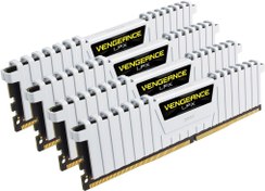 Resim Corsair Vengeance LPX 32GB (4X8GB) 3200Mhz CL16 1.35V DDR4 Ram, Beyaz (CMK32GX4M4B3200C16W) 