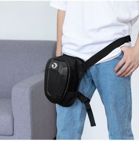 Resim Hard-case Su Geçirmez Motosiklet Bel Bacak Çantası Mtb2108 Siyah 