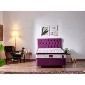Resim Nironyatak Niron Purple Yatak Seti 120X200 Cm Tek Kişilik Yatak Baza Başlık 