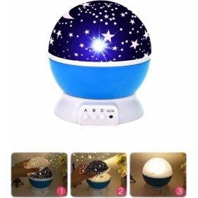 Resim Ceylan Adam Yıldızlı Gece Lambası Mor Projeksiyon Görünümlü Masa Lambası Renk Değiştirebilen 