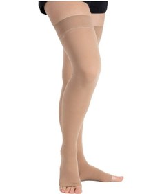 Resim Ccl2 Diz Üstü Burnu Açık Çorabı Bej Numara 6 