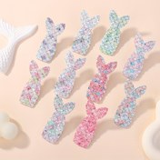 Resim 10 adet Kızlar için Parıldayan Denizkızı Saç Tokaları - Pastel ve Çok Renkli Tasarımlar, Parıltılı Payetlerle, Kuyruklu, Toplu, Plaj ve Partiler için Güvenli Tutuşlu Saç Aksesuarları, Kızlar için Sevimli Saç Tokaları, Parti Saç Parçaları, Oyuncu Tasarım, Parlak Payetler 