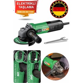 Resim 115MM 2600W Çok Fonksiyonlu Taşlama Makinesi, Kesme, Zımpara, Profil Işleri 