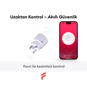 Resim Fonri Akıllı Priz (16 AMPER) 3'lü Set, Uzaktan Kontrol, Anlık Enerji Tüketim Takip, Zamanlayıcı, Tuya 