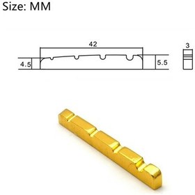 Resim Jeemson Elektro Bas Gitar İçin 4 Telli Yuvarlak Delikli Bakır Altın Kaplama Teli Bağlama 38/42mm 