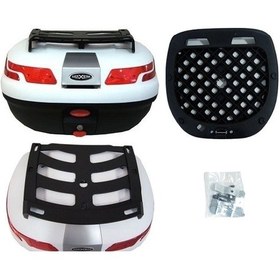 Resim Maxem Sl 45 Full Set Motosiklet Arka Çantası Beyaz 