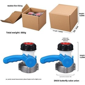 Resim Konesam 1000l Ibc Plastik Tank Asetik Ve Baz Dirençli Dn50 Kelepçe Valfi Erişimli Akış Kontrolü Yeni Parça 2'li Uçak Kutusu Seti 