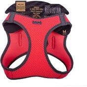 Resim Doggie Havalı Dokuma Reflektör Serisi Küçük Irk Göğüs Tasması Pembe M-38-44Cm Pembe 