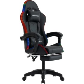 Resim Fashcolle Black Star Işıklı - Masaj Özellikli Oyuncu Koltuğu Black 