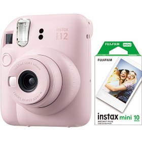 Resim Fujifilm Instax Mini 12 Pembe Fotoğraf Makinesi Ve 10'lu Mini Film 