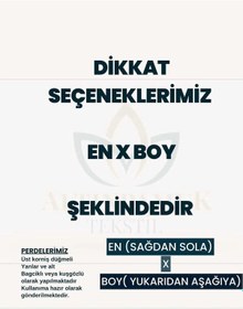 Resim Ceylan Home Balkon Perdesi Bağcıklı Ölçü Seçenekli Sarı Gri Çizgili Antrasit 