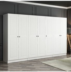 Resim Kale 7 Mebran Kapaklı 2ç Dolap - Beyaz 190cm 