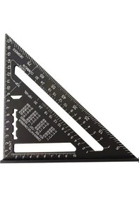 Resim Maiyame Alaşımlı Alüminyum 90-45 Derece Gönye Takımı 17cm Siyah Metrik Üçgen Cetvel 