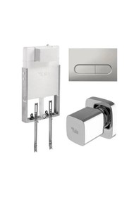 Resim Kale Versus Gömme Rezervuar Seti Mat Krom Capsule Panel+v200 Stop Valf Çok Renkli 