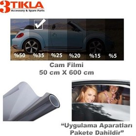 Resim Oto/ev Cam Filmi 50cmx600cm Light Black 