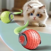 Resim Interaktif Kedi Oyun Topu, Otomatik Hareketli Kedi Oyuncak Topu, Elektrikli Köpek Topu, İç Mekan Aktiviteleri için Akıllı Kendinden Yuvarlanan Evcil Hayvan Topu 