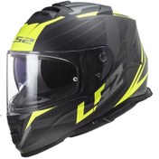 Resim LS2 Ff800 Storm 2 Nerve Mat Black H-v Yellow Motorcu Kaskı 