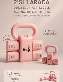 Resim Join Meli Ayarlanabilir Dumbell & Kettlebell -Pembe 