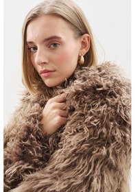 Resim Manuka Mara Kürk Ceket Kahverengi Kahverengi 