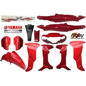 Resim YAMAHA CRYPTON R KAPORTA SETİ FULL KIRMIZI TAİWAN (STİCKER HEDİYELİ) 2005-2008 