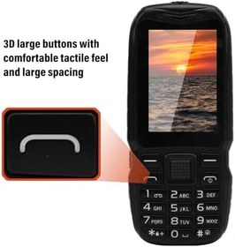 Resim PUSOKEI Çift SIM Kartlı 2G Sağlam Telefon, 2,6 inç HD Ekran, Yaşlılar Ve Çocuklar Için Kilitsiz Cep Telefonu, 3000mAh Pil, Hoparlör (BLACK) 