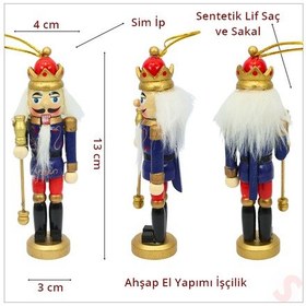 Resim Kurşun Asker, Ahşap Fındıkkıran 13cm - Mızraklı 