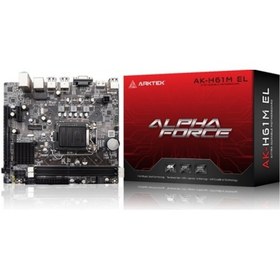 Resim Arktek Alpha Force AK-H61M EL Intel H61 1600 MHz DDR3 Soket 1155 mATX Anakart 
