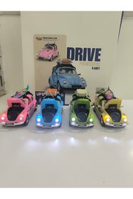 Resim Marsel oyuncak VOSVOS Sürtmeli Işıklı ve Müzikli Kaplumbağa Gezi Arabası 