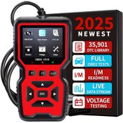 Resim V519 Profesyonel OBD2 Tarayıcı Teşhis Aracı - Gerçek Zamanlı Veri, Kod Okuma, I/M Hazır, Araç Bilgi ve DTC Sorguları - Emisyon Test Uyumluluğu, Kablolu Araç Arıza Kodu Okuyucu (Kırmızı), Otomotiv Tamir Aracı, Anlamlı Düğme Tasarımı, Dayanıklı Yapı, Pil Olmadan 