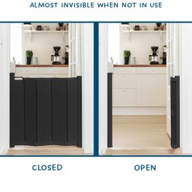 Resim Babydan Alma Katlanabilir Bebek ve Çocuk Güvenlik Kapısı 55 - 89 cm - Siyah 