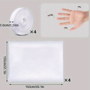 Resim 4 adet Kolay Kesim Kendinden Yapışkanlı Sivrisinek Pencere Ağı - Çift Taraflı Yapıştırıcı, Böcek Koruması için Polyester Ağı, Özel Boyutlar, Ev ve Serada Kullanım için İdeal, Zararlı Kontrolü|Easycutting|Dayanıklı Ağı, Sivrisinek Ağı 
