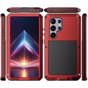 Resim Samsung Galaxy S24 Ultra İçin Ağır Hizmet Tipi Metal Kasa Dış Mekan Sporları 360 Tam Vücut Koruyucu Kapak Alüminyum Alaşımlı Metal Kasa Toza Dayanıklı Ağır Hizmet Tipi Darbeye Dayanıklı 