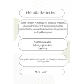 Resim 6 Parça Mutfak Havlusu Seti %100 Pamuklu Özlem Çok Renkli 