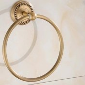 Resim Fause Daire Havluluk Vintage Antik Pirinç 