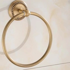 Resim Fause Daire Havluluk Vintage Antik Pirinç 