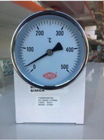 Resim Simga 100 MM 500 Derecec 70 Cm Dalma Boyu Kara/taş Fırın Termometresi 